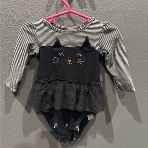Carter's Black and White Cat Bodysuit